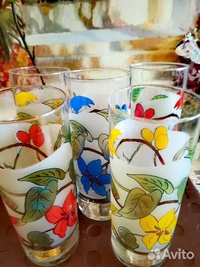 Набор стаканов новый, 5 шт