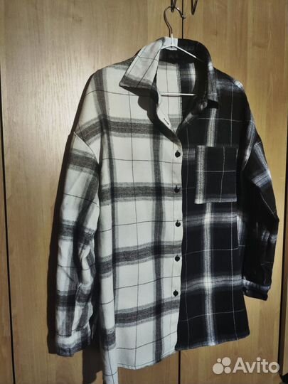 Рубашка в клетку женская 42 44