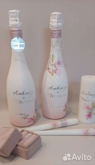 Бокалы,свечи, свадебные аксессуары,наборы