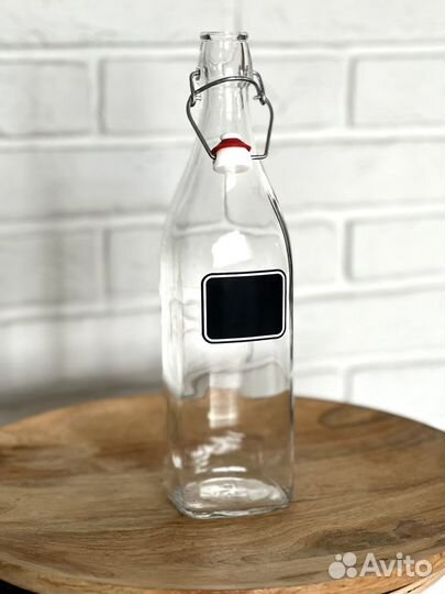 Икеа бутылка 1 л с бугельной пробкой