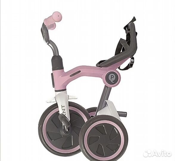 Трехколесный велосипед QPlay складной, с ручкой бу