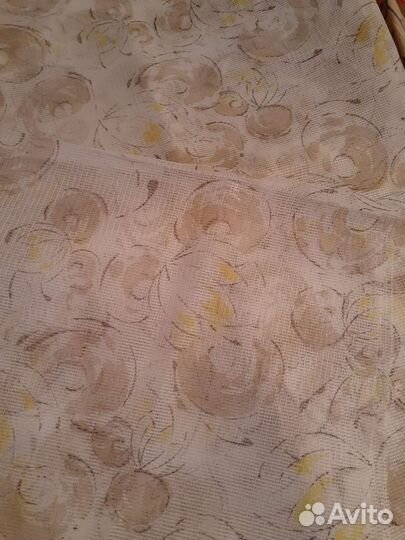 Советский тюль, гипюр, отрезы рулоны ткани, СССР