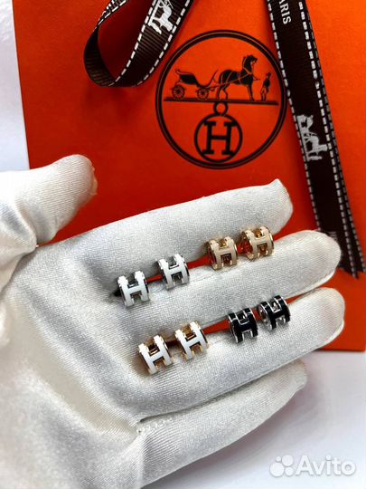 Мини серьги Hermes