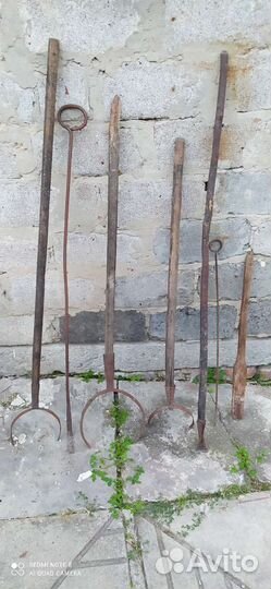 Ухваты для чугунка, чапельник(сковородник),кочерга