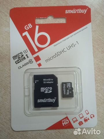 Карта памяти MicroSD 16gb новая объявление продам