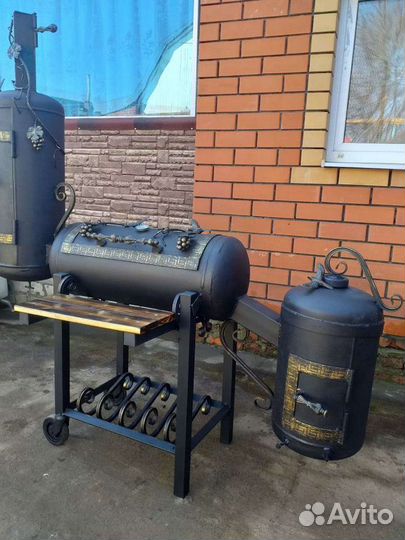 Коптильня-мангал,печь под казан