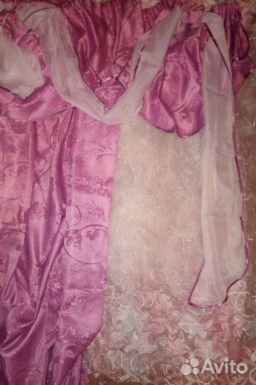 Шторы с ламбрекеном и тюлью и уголки для кухни