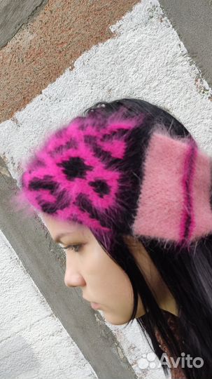 Повязка на голову вязаная