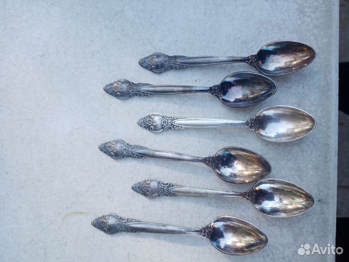 Кофейные ложки мельхиор СССР Троянда