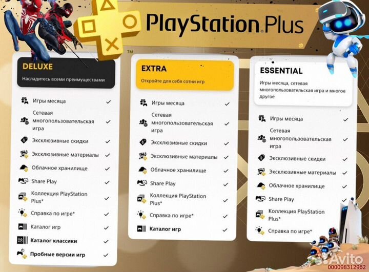 Подписка ps plus турция delux на ps5 ps4 (Арт.66124)