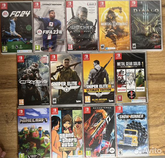 Картриджи на Nintendo switch (цены в описании)