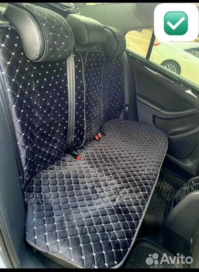 Накидки Авточехлы Велюровые Силикон Комплект