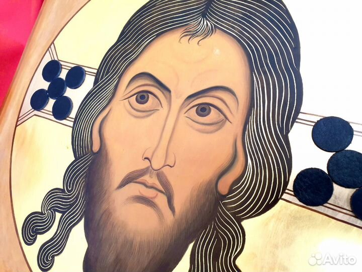 Икона Спас Нерукотворный Лик Спасителя 395х395х30