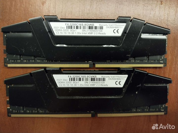 Оперативная память G.Skill Ripjaws V DDR4 16 гб