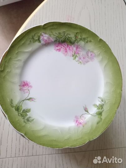 Старинные тарелки фарфор Кузнецов