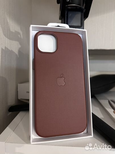 Чехол на iPhone 14 plus кожа