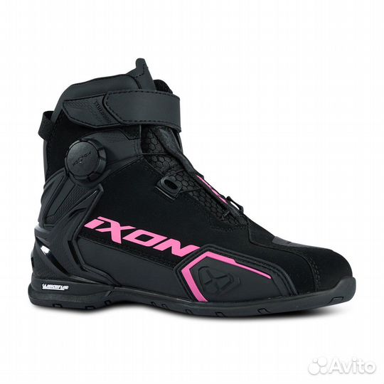 Motorradstiefel Ixon Bull 2 WP Lady Schwarz-Fuchsia Schwarz, Rosa