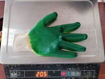 Перчатки х/б двойной облив зелёный