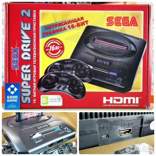 Sega Super Drive 2 (16-bit. ntsc. hdmi). Новая