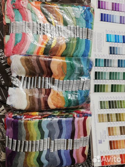 Нитки мулине схс аналог DMC. 447 цветов