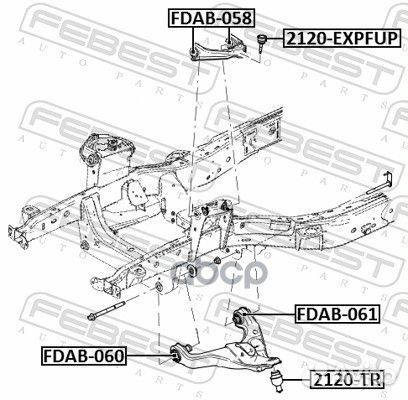 Сайлентблок рычага ford explorer III 02-05