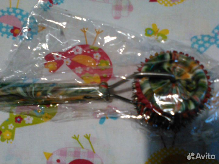 Массажор. игольчатый липко вращающийся с ручкой