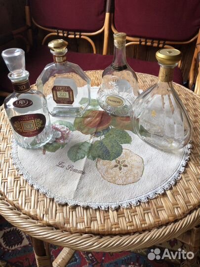 Бутылки от французких крепких напитков