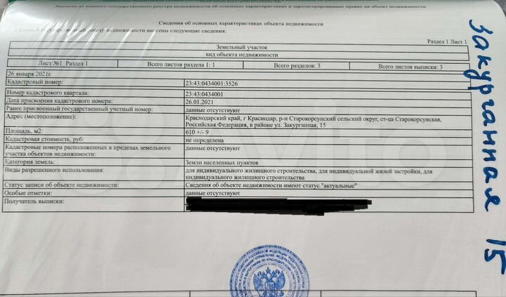 Участок 6,1 сот. (ИЖС)