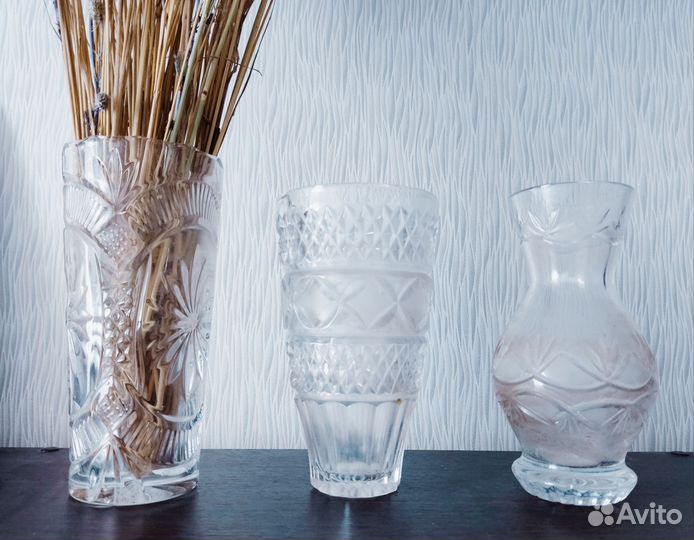 Хрустальные вазы, конфетница/ салатница и др
