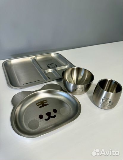 Детская посуда из нержавейки, тарелка, кружка