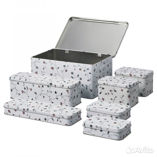 IKEA флатэн Набор банок,7 штук. Новый