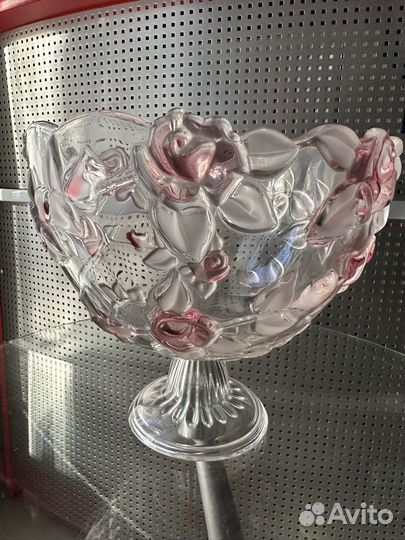 Ваза конфетница из цветного стекла