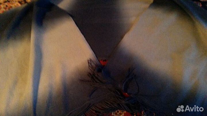 3шарфа:шарф- палантн синий И 2 белых