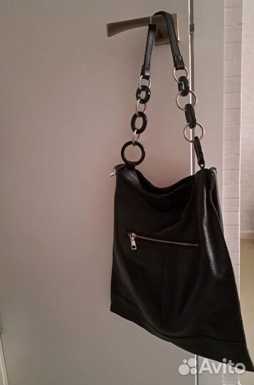 Сумка шопер кожаная