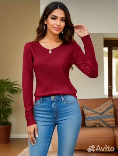 Джемпер красный