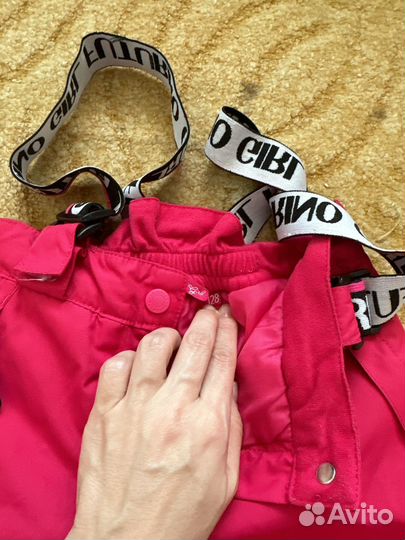 Утепленные брюки 128 для девочки