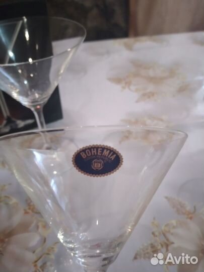 Бокалы для мартини, рюмки хрусталь, сырный бокс