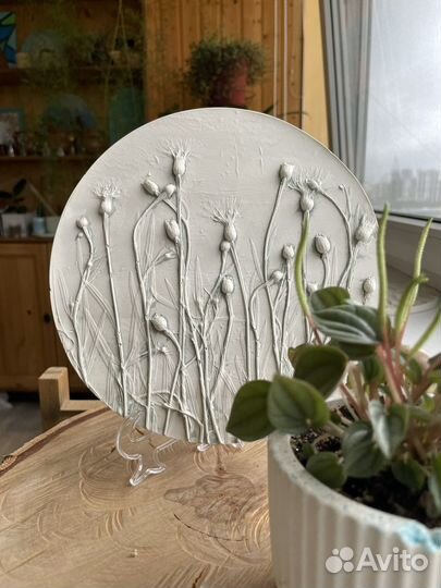 Ботанический барельеф/Гипсовое панно