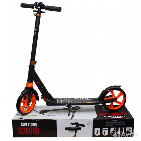 Самокат до 100кг с амортизаторами 200PU