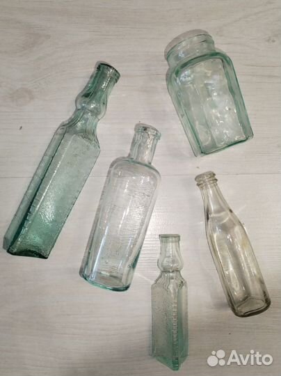 Винтажные бутылочки стекло