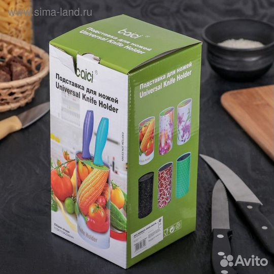 Подставка для ножей с наполнителем Доляна «Нежност