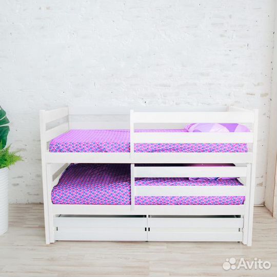 Кроватка из массива матрешка эко детская с доп. ме