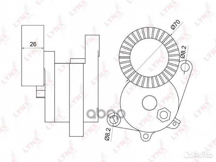 Натяжитель ремня навесного оборудования PT3007