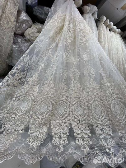 Тюль Новый с кордовой вышивкой