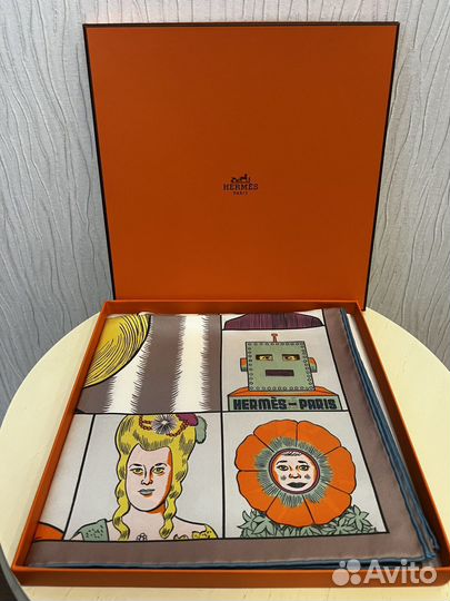 Шелковый платок hermes 90/90 /Double Face