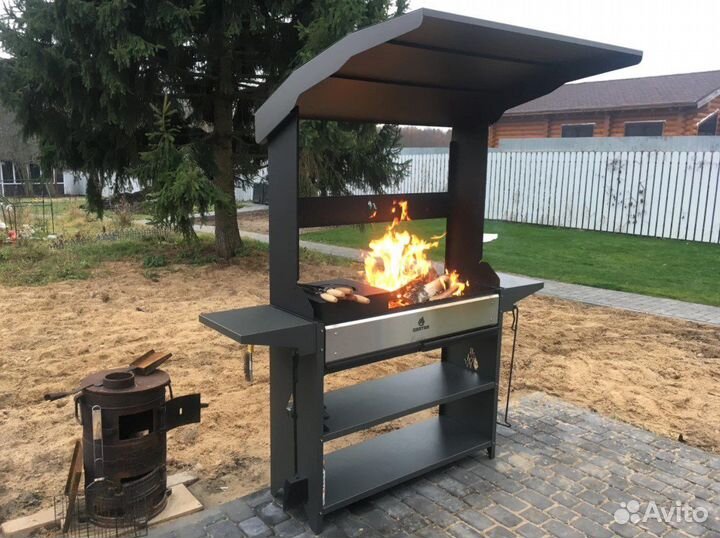 Гриль-мангал с навесом Gratar Elite Premium