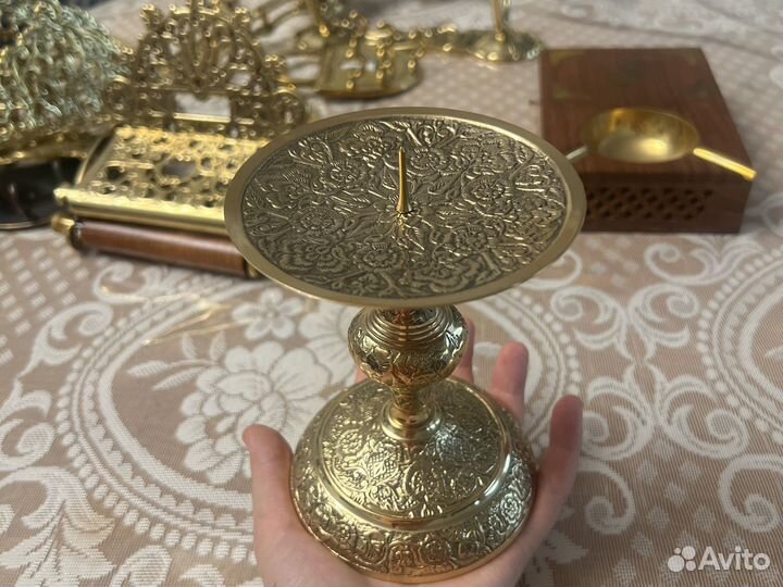 Подсвечник латунь