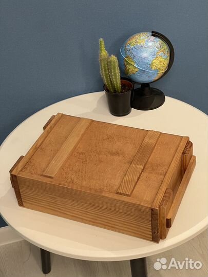 Деревянный бокс подарочный