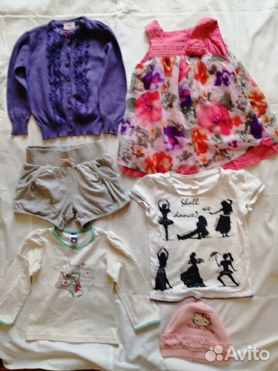 Одежда для девочки 2-3 лет, б/у, пакетом