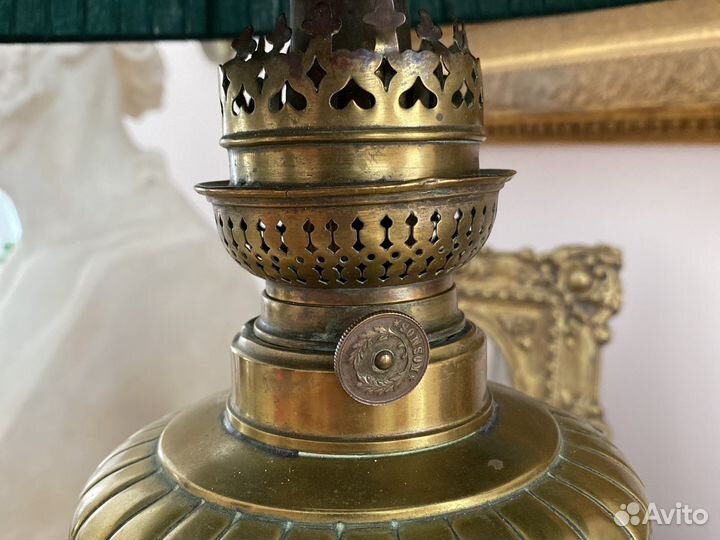 Лампа настольная антикварная. Бронза. Франция